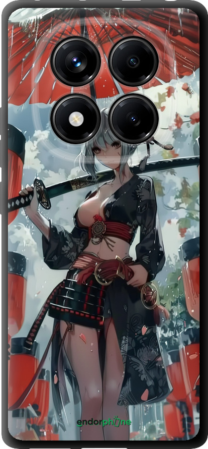 TPU чехол Гейша-воин для Xiaomi Redmi Note 14 Pro 4G - 6124b-3808 изображение 