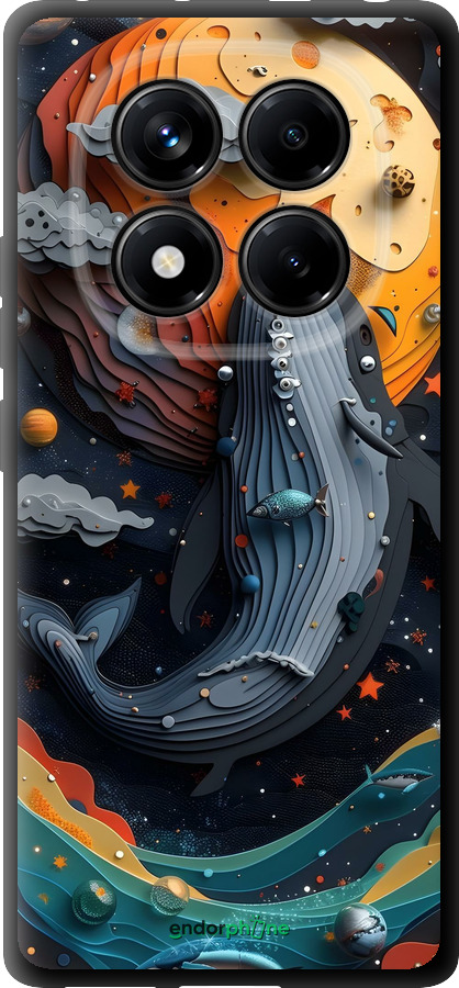 TPU чехол Кит в космосе для Xiaomi Redmi Note 14 Pro 4G - 6328b-3808 изображение 