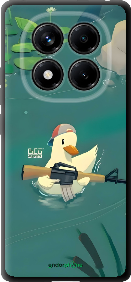 TPU чехол Уточка с автоматом для Xiaomi Redmi Note 14 Pro 4G - 6356b-3808 изображение 