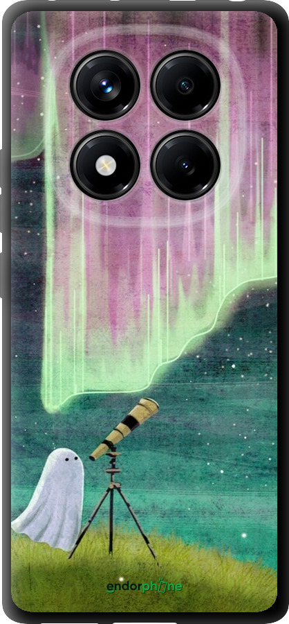 TPU чехол Привидение и звезды для Xiaomi Redmi Note 14 Pro 4G - 6443b-3808 изображение 