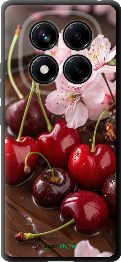 TPU чехол Вишня в шоколаде для Xiaomi Redmi Note 14 Pro 4G - 6698b-3808 изображение 