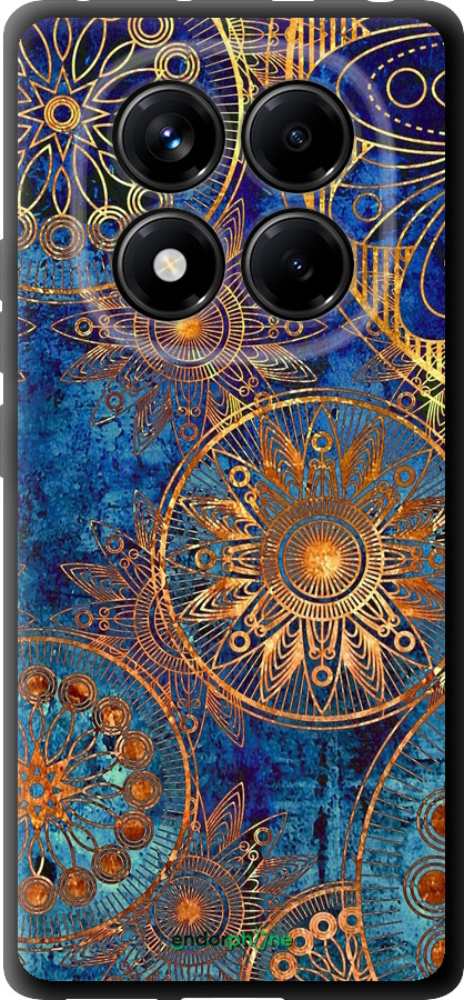 TPU чехол Золотой узор для Xiaomi Redmi Note 14 Pro 4G - 678b-3808 изображение 