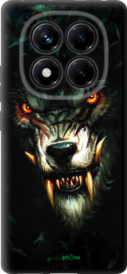 TPU чехол Дьявольский волк для Xiaomi Redmi Note 14 Pro 4G - 833b-3808 изображение 