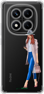 Силикон с усиленными углами чехол Девушка 1 для Xiaomi Redmi Note 14 Pro 4G - 4751sp-3808 изображение 