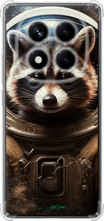 Силикон с усиленными углами чехол Raccoon austronaut для Xiaomi Redmi Note 14 Pro 4G - 5581sp-3808 изображение 