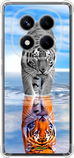 Силикон с усиленными углами чехол Тигр для Xiaomi Redmi Note 14 Pro 4G - 6016sp-3808 изображение 
