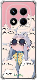 Силикон с усиленными углами чехол Малышка с котами для Xiaomi Redmi Note 14 Pro 4G - 6295sp-3808 изображение 