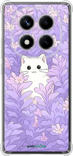 Силикон с усиленными углами чехол Котик в цветах для Xiaomi Redmi Note 14 Pro 4G - 6390sp-3808 изображение 