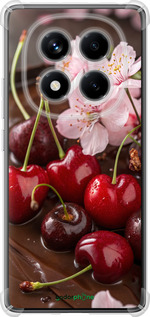 Силикон с усиленными углами чехол Вишня в шоколаде для Xiaomi Redmi Note 14 Pro 4G - 6698sp-3808 изображение 
