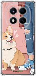 Силикон с усиленными углами чехол Корги 3 для Xiaomi Redmi Note 14 Pro 4G - 6707sp-3808 изображение 