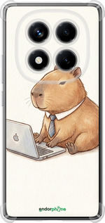 Силіконовий протиударний с посиленими кутами чехол Funny Capybara CEO Working для Xiaomi Redmi Note 14 Pro 4G - 6777sp-3808 изображение 