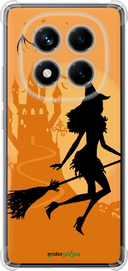 Силикон с усиленными углами чехол Ведьма на метле для Xiaomi Redmi Note 14 Pro 4G - 1184sp-3808 изображение 