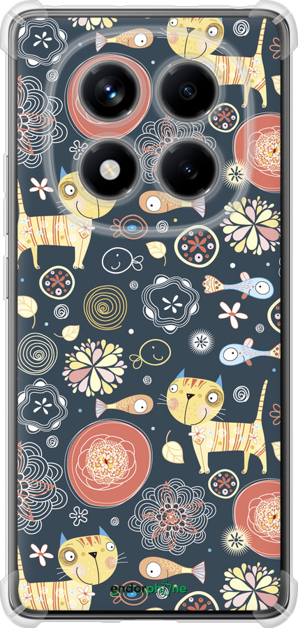 Силикон с усиленными углами чехол Котята v4 для Xiaomi Redmi Note 14 Pro 4G - 1224sp-3808 изображение 
