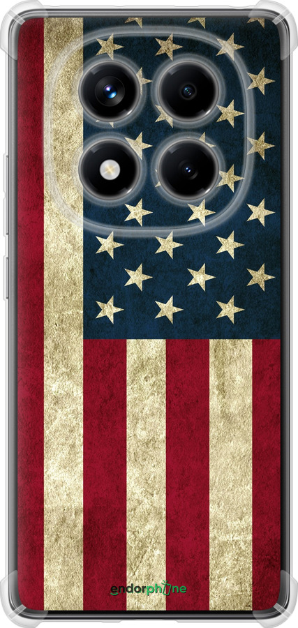 Силикон с усиленными углами чехол Флаг США для Xiaomi Redmi Note 14 Pro 4G - 395sp-3808 изображение 