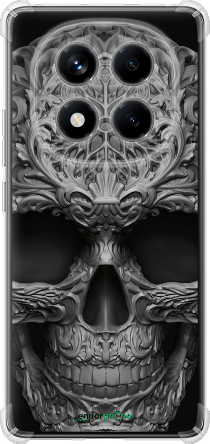 Силикон с усиленными углами чехол skull-ornament для Xiaomi Redmi Note 14 Pro 4G - 4101sp-3808 изображение 