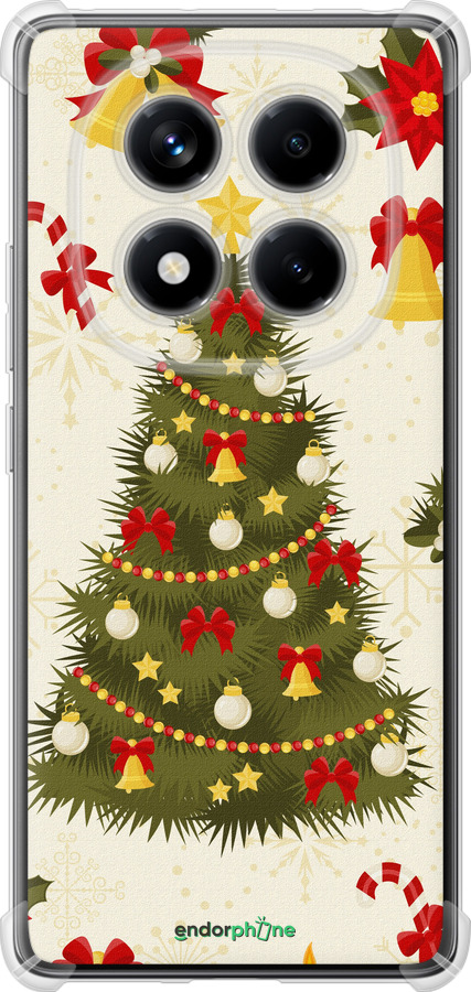Силикон с усиленными углами чехол Новогодняя елка для Xiaomi Redmi Note 14 Pro 4G - 4198sp-3808 изображение 