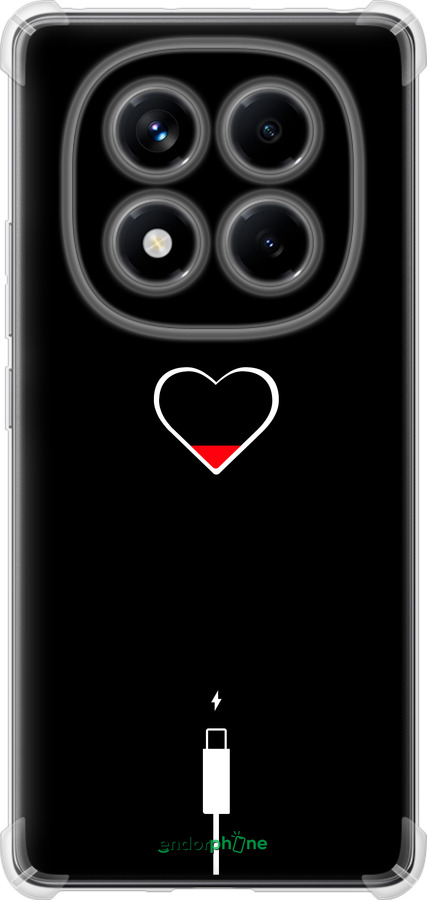 Силикон с усиленными углами чехол Подзарядка сердца для Xiaomi Redmi Note 14 Pro 4G - 4274sp-3808 изображение 