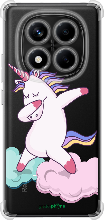 Силикон с усиленными углами чехол Единорог для Xiaomi Redmi Note 14 Pro 4G - 4702sp-3808 изображение 