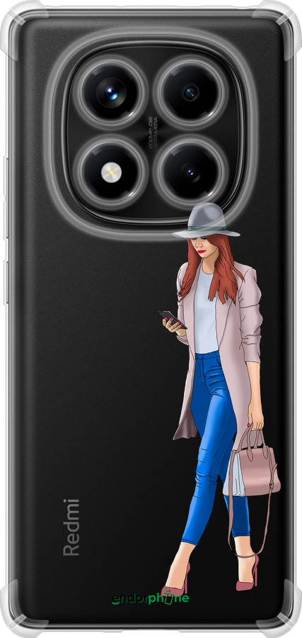 Силикон с усиленными углами чехол Девушка 1 для Xiaomi Redmi Note 14 Pro 4G - 4751sp-3808 изображение 
