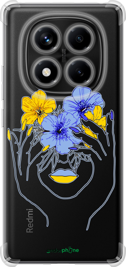 Силикон с усиленными углами чехол Девушка v4 для Xiaomi Redmi Note 14 Pro 4G - 5276sp-3808 изображение 