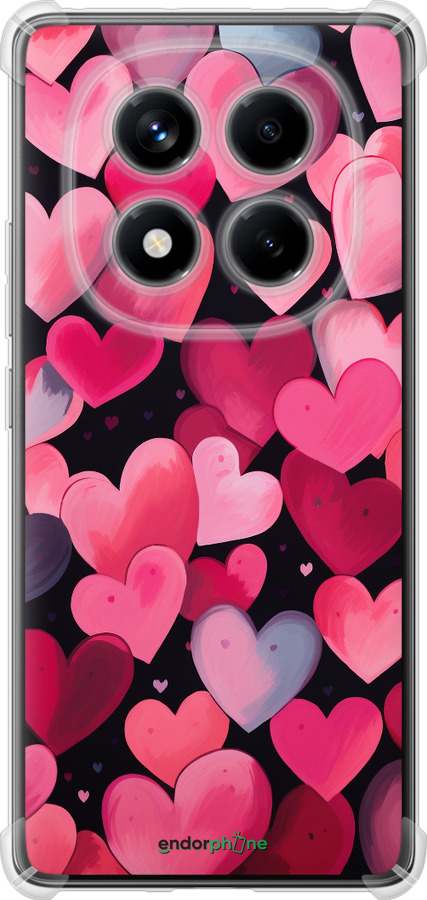 Силикон с усиленными углами чехол Сердечки 4 для Xiaomi Redmi Note 14 Pro 4G - 5662sp-3808 изображение 