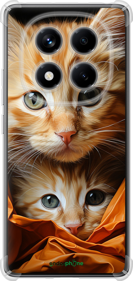 Силикон с усиленными углами чехол Котики 2 для Xiaomi Redmi Note 14 Pro 4G - 5664sp-3808 изображение 