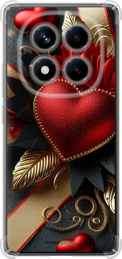 Силикон с усиленными углами чехол Сердечки v2 для Xiaomi Redmi Note 14 Pro 4G - 5832sp-3808 изображение 