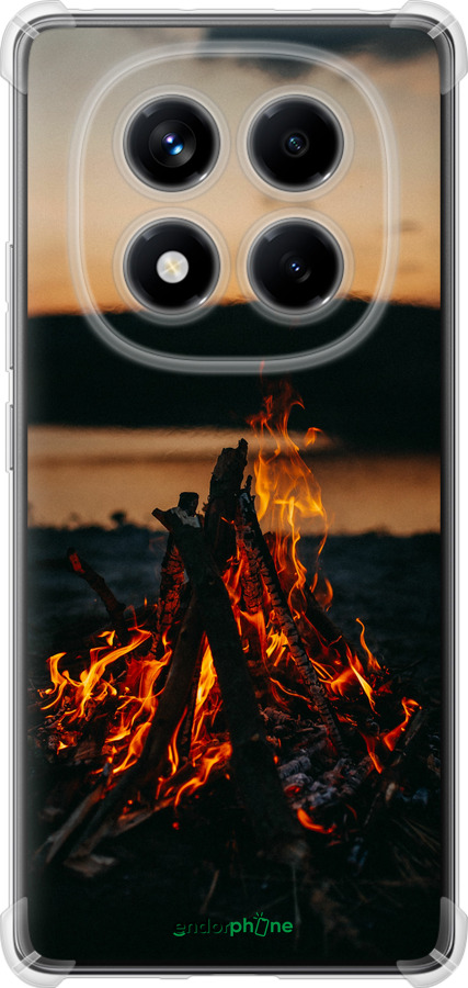 Силикон с усиленными углами чехол Огонь для Xiaomi Redmi Note 14 Pro 4G - 6021sp-3808 изображение 