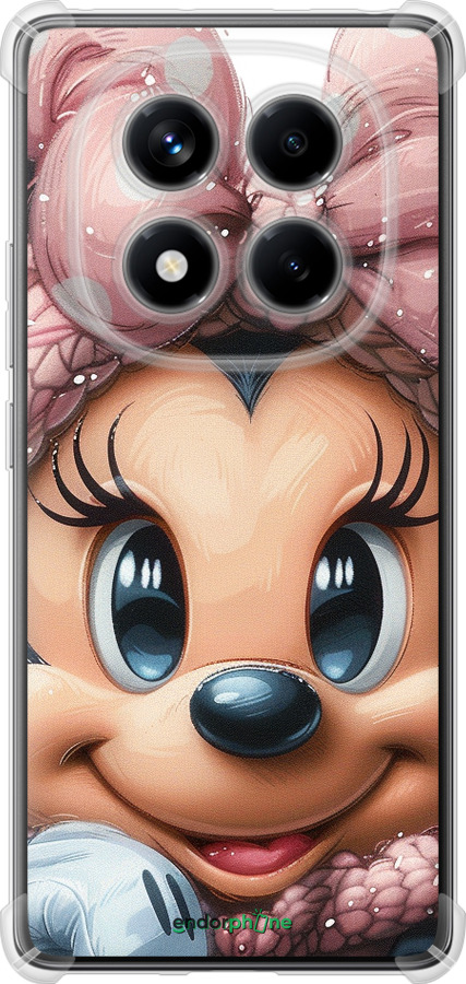 Силикон с усиленными углами чехол Минни Маус с бантиком для Xiaomi Redmi Note 14 Pro 4G - 6055sp-3808 изображение 