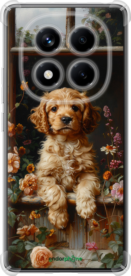 Силикон с усиленными углами чехол Щенок cocker spaniel для Xiaomi Redmi Note 14 Pro 4G - 6136sp-3808 изображение 