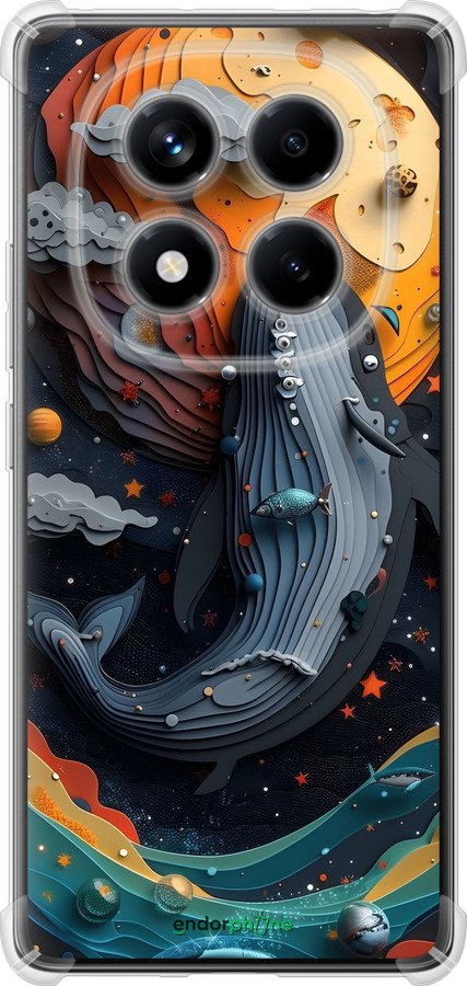 Силіконовий протиударний с посиленими кутами чехол Кит у космосі для Xiaomi Redmi Note 14 Pro 4G - 6328sp-3808 изображение 