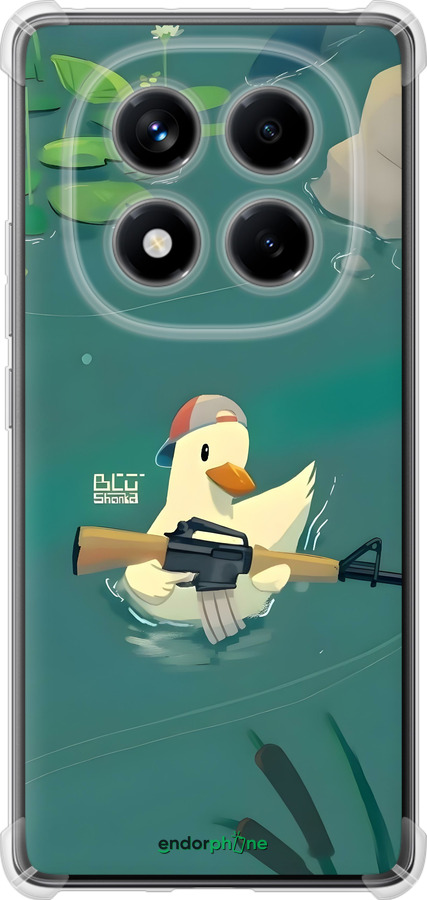 Силикон с усиленными углами чехол Уточка с автоматом для Xiaomi Redmi Note 14 Pro 4G - 6356sp-3808 изображение 