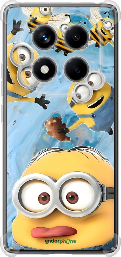 Силикон с усиленными углами чехол Миньоны для Xiaomi Redmi Note 14 Pro 4G - 6386sp-3808 изображение 