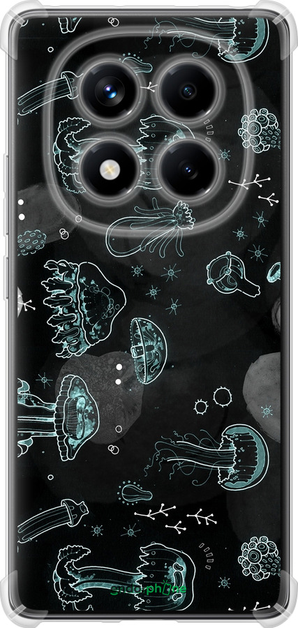 Силикон с усиленными углами чехол Медузы для Xiaomi Redmi Note 14 Pro 4G - 906sp-3808 изображение 
