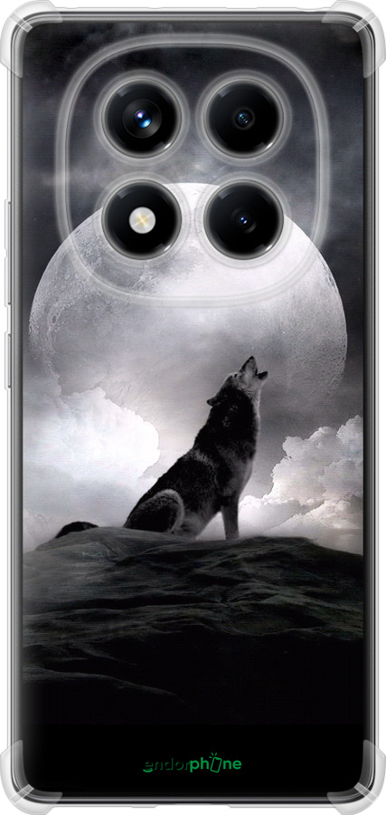 Силикон с усиленными углами чехол Воющий волк для Xiaomi Redmi Note 14 Pro 4G - 934sp-3808 изображение 