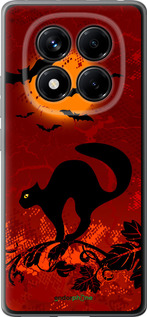 Силіконовий чехол Чорна кішка під місяцем для Xiaomi Redmi Note 14 Pro 4G - 1190u-3808 изображение 
