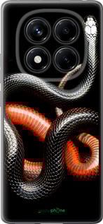 Силіконовий чехол Червоно-чорна змія на чорному фоні для Xiaomi Redmi Note 14 Pro 4G - 4063u-3808 изображение 