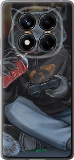 Силиконовый чехол gamer cat для Xiaomi Redmi Note 14 Pro 4G - 4140u-3808 изображение 