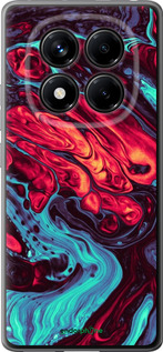Силиконовый чехол Синяя красная абстакция для Xiaomi Redmi Note 14 Pro 4G - 5339u-3808 изображение 
