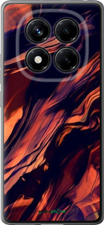 Силиконовый чехол Черно-оранжевая абстракция для Xiaomi Redmi Note 14 Pro 4G - 5340u-3808 изображение 