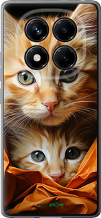 Силиконовый чехол Котики 2 для Xiaomi Redmi Note 14 Pro 4G - 5664u-3808 изображение 