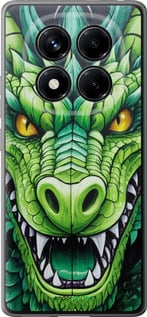 Силиконовый чехол Зелёный дракон для Xiaomi Redmi Note 14 Pro 4G - 5816u-3808 изображение 