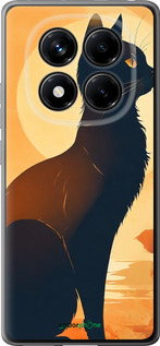 Силиконовый чехол Черная кошка v2 для Xiaomi Redmi Note 14 Pro 4G - 5830u-3808 изображение 