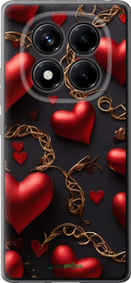 Силиконовый чехол Сердечки для Xiaomi Redmi Note 14 Pro 4G - 5831u-3808 изображение 