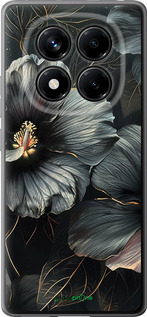 Силиконовый чехол Черные цветы для Xiaomi Redmi Note 14 Pro 4G - 6031u-3808 изображение 