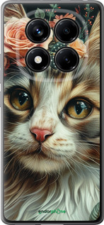 Силиконовый чехол Cats and flowers для Xiaomi Redmi Note 14 Pro 4G - 6069u-3808 изображение 