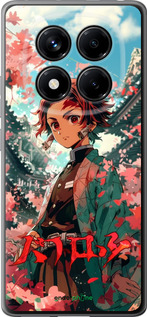 Силіконовий чехол Tanjiro Kamado для Xiaomi Redmi Note 14 Pro 4G - 6132u-3808 изображение 