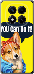 Силиконовый чехол чехол с корги You Can Do It для Xiaomi Redmi Note 14 Pro 4G - 6184u-3808 изображение 