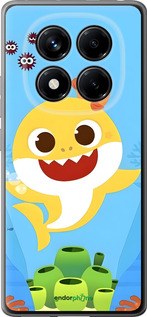Силиконовый чехол Бейби Шарк для Xiaomi Redmi Note 14 Pro 4G - 6303u-3808 изображение 