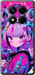 Силиконовый чехол Аниме милаха для Xiaomi Redmi Note 14 Pro 4G - 6314u-3808 изображение 